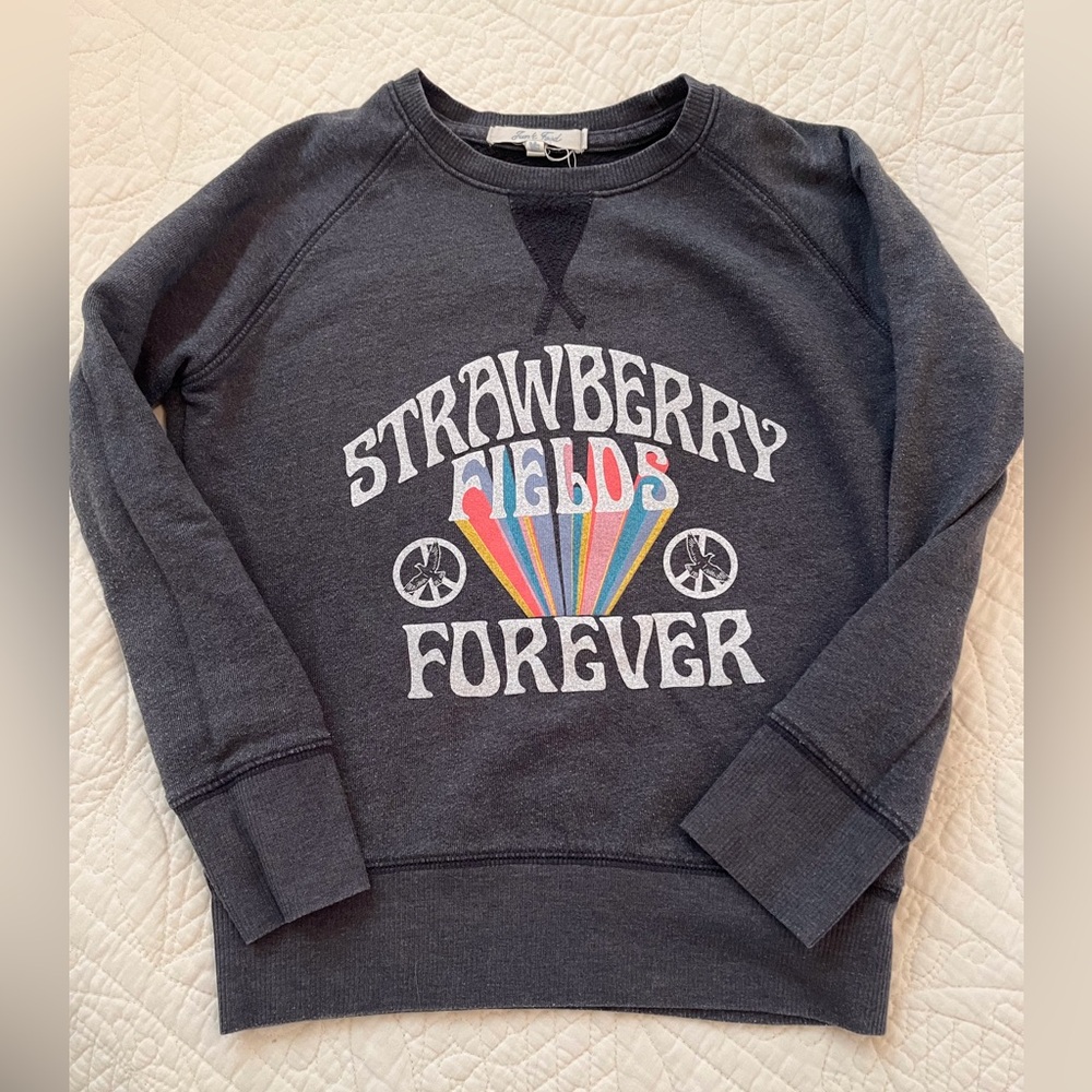 Junk Food Clothing “Strawberry Fields Forever” Sweatshirt Girls